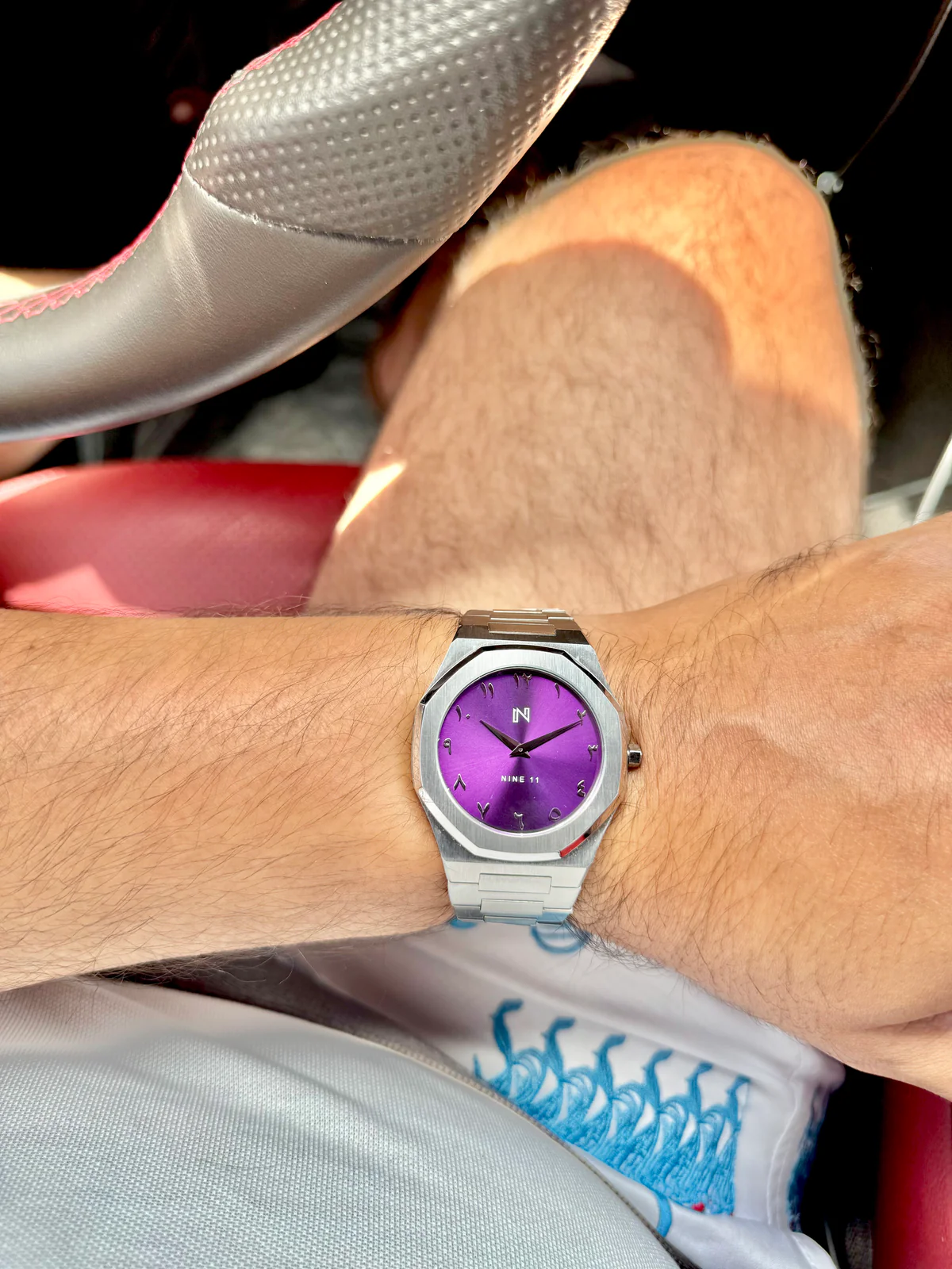 On the wrist — interior light
