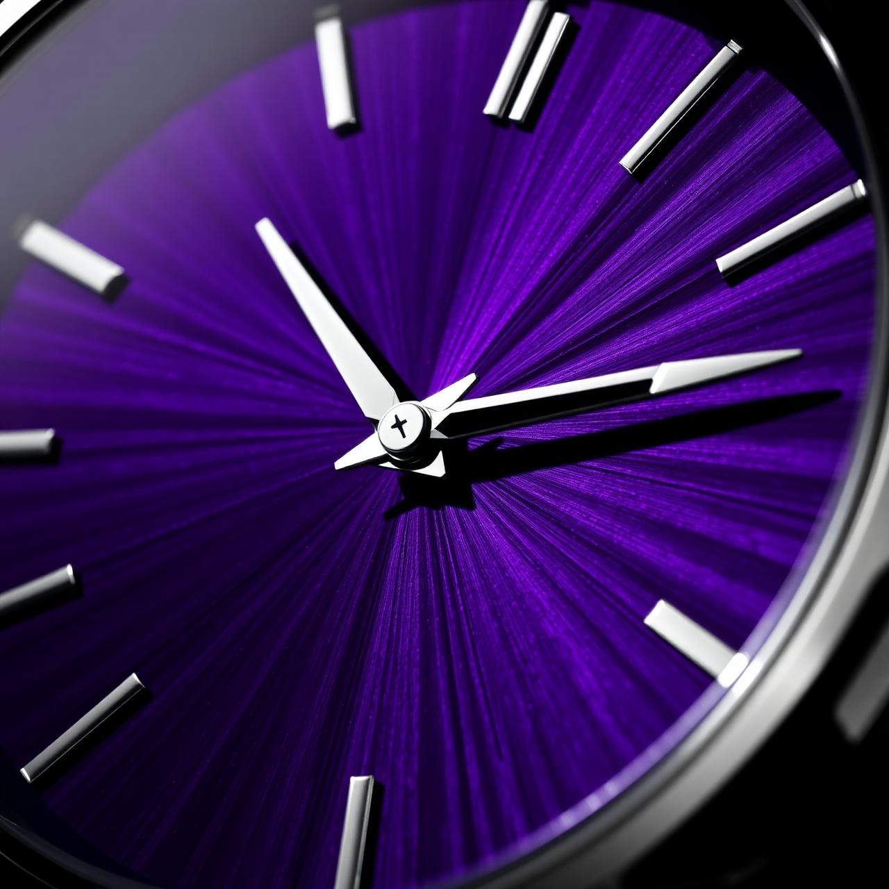 Jacaranda violet sunburst dial